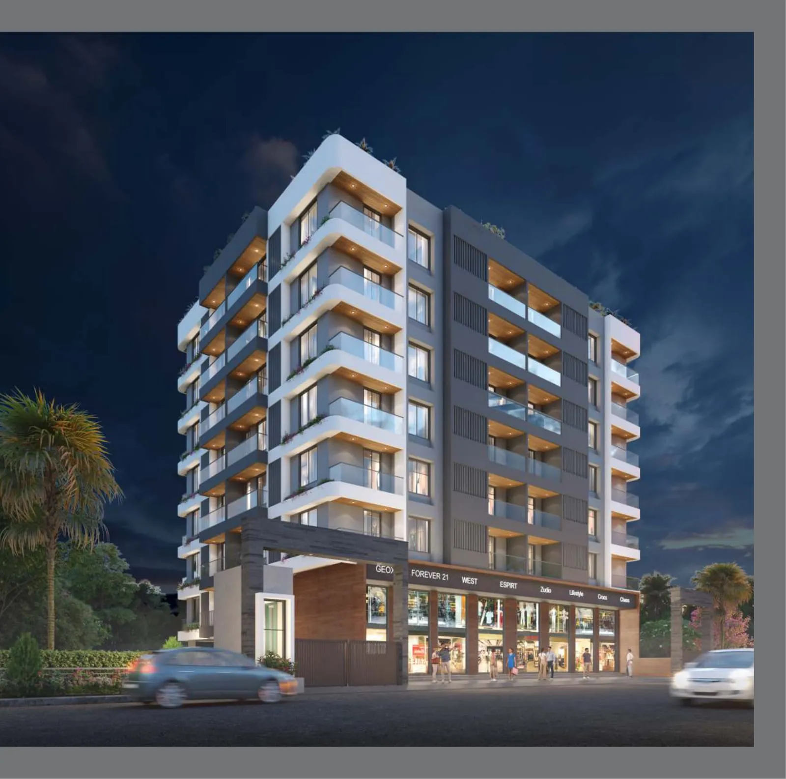 Artist's impression of Kedarnath — 3 BHK luxurious homes with ground-floor shops at Indiranagar, Nashik