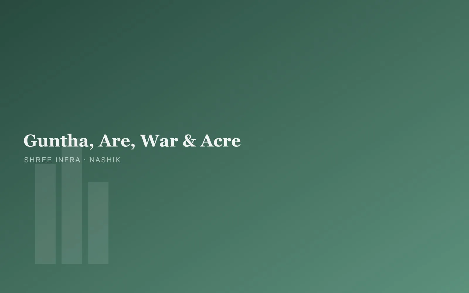 Land measurement units in Maharashtra — guntha, are, war, acre