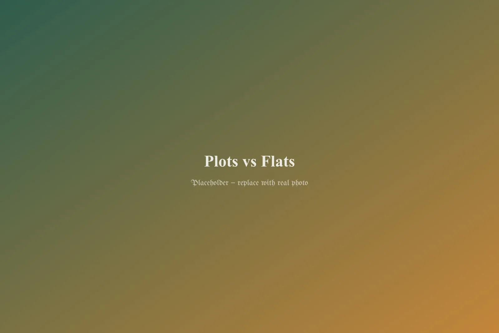 Plots versus flats investment comparison in Nashik