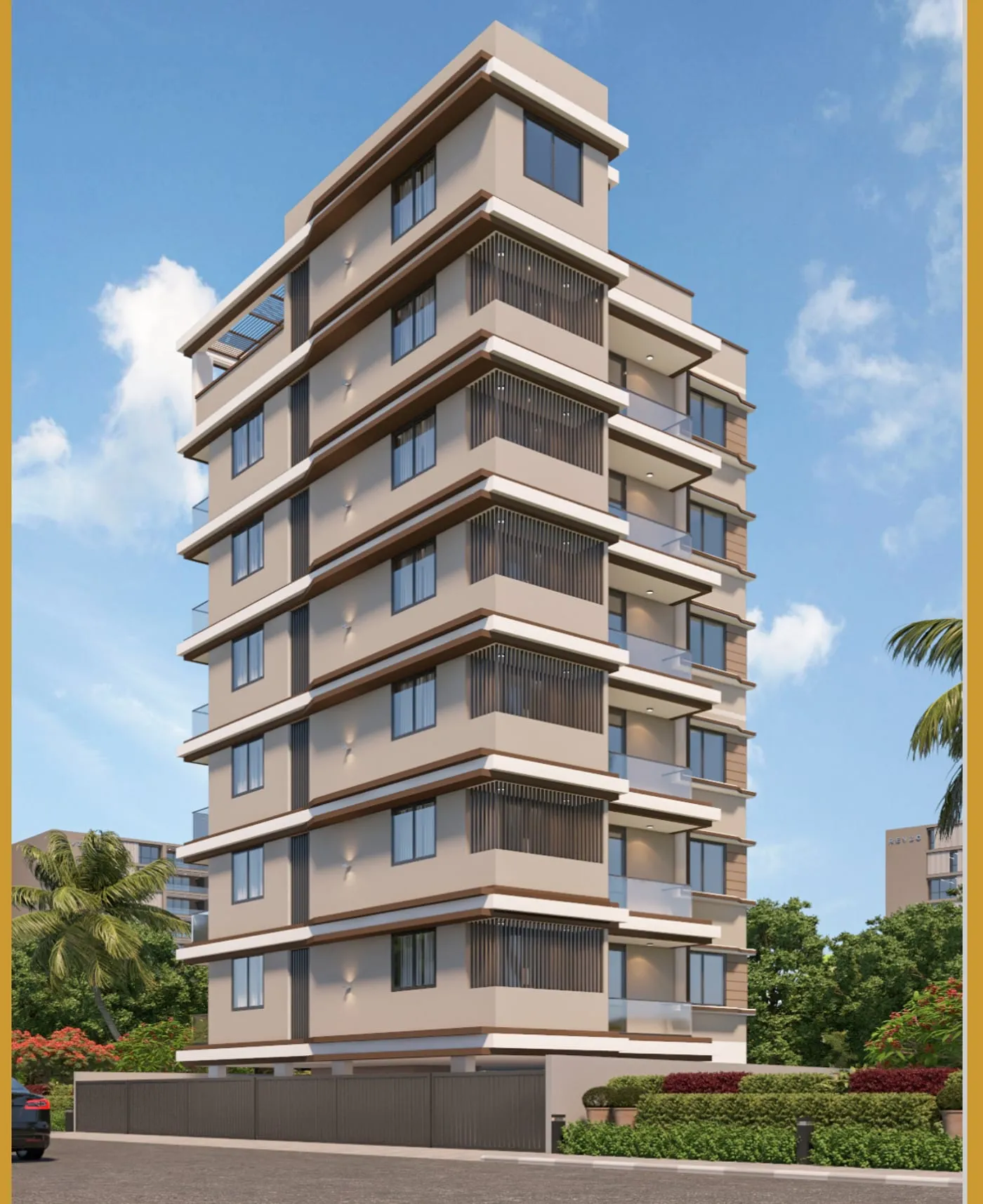 Alternate elevation view of Shree Park, Nashik